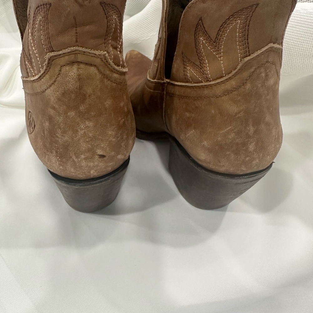 Wowens Ariat Hazel Naturally Distressed Brown Leather Ankle Booties size 10b - Picture 5 of 9